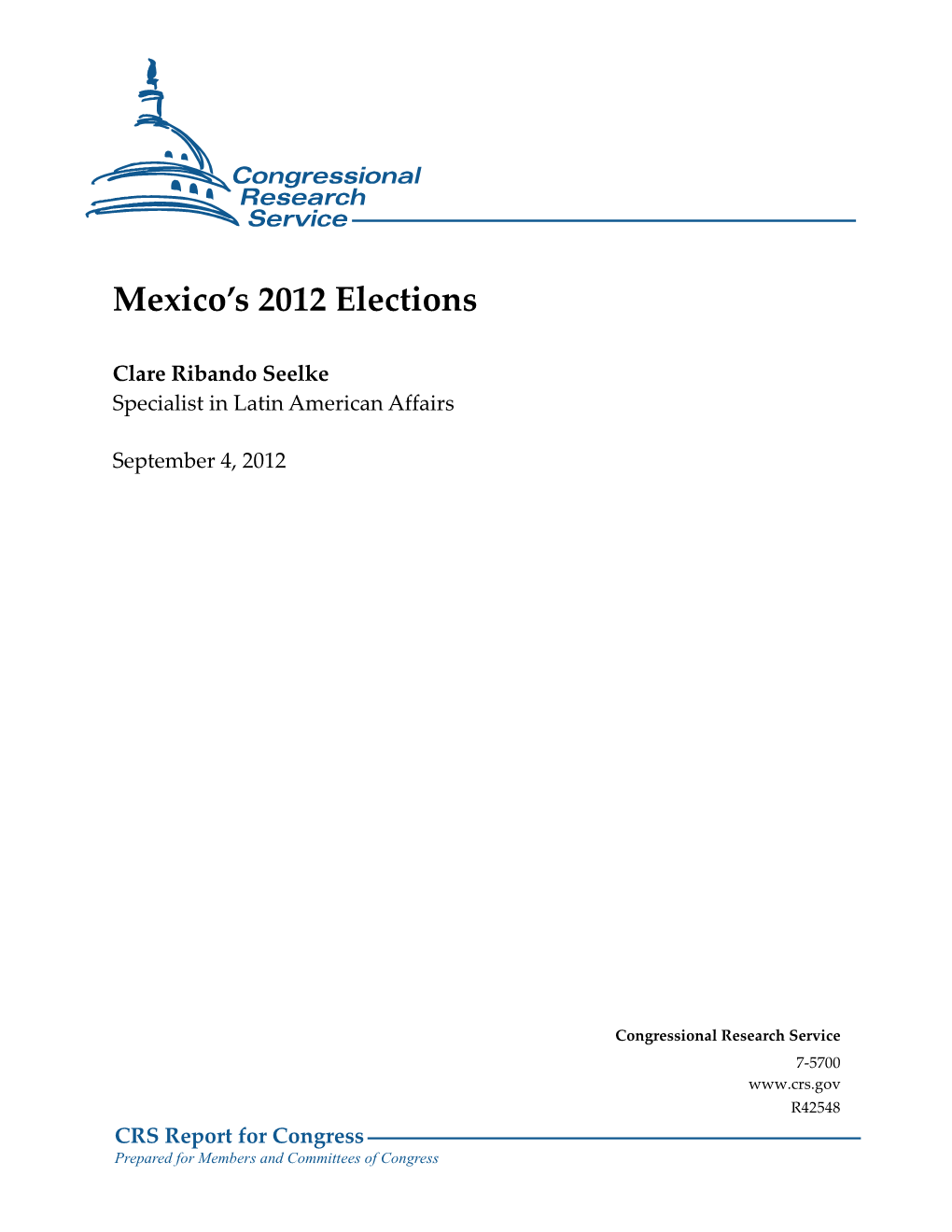 Mexico's 2012 Elections