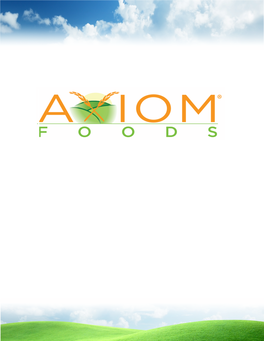 Axiom Foods Press Kit 2019-2