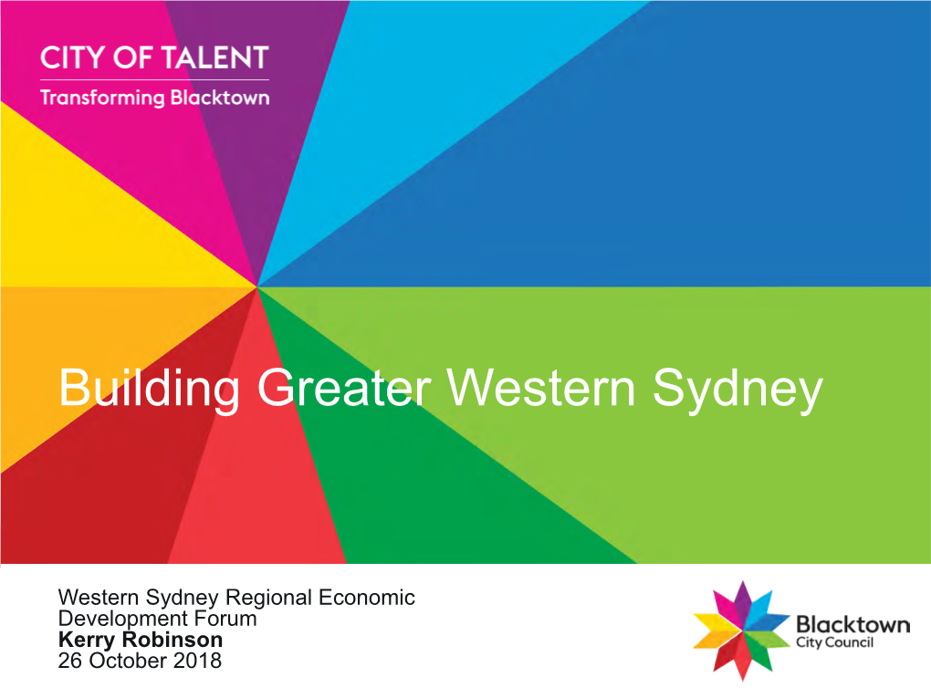 Building Greater Western Sydney