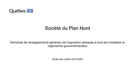 Société Du Plan Nord