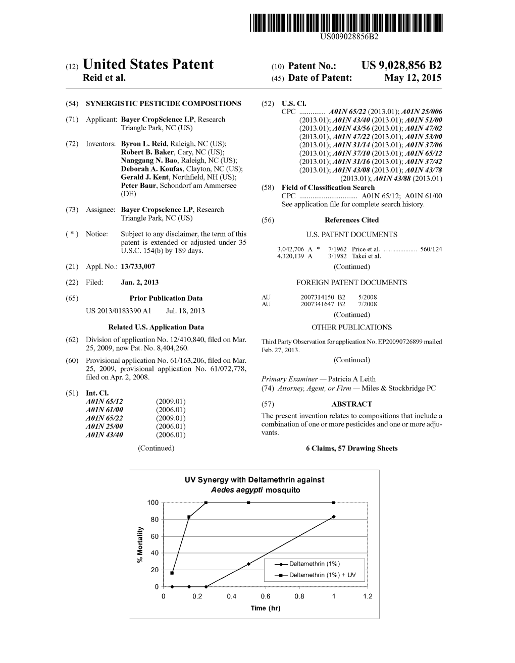 (12) United States Patent (10) Patent No.: US 9,028,856 B2 Reid Et Al