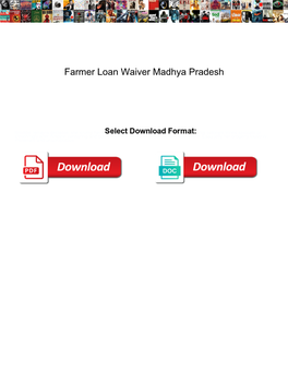 Farmer Loan Waiver Madhya Pradesh