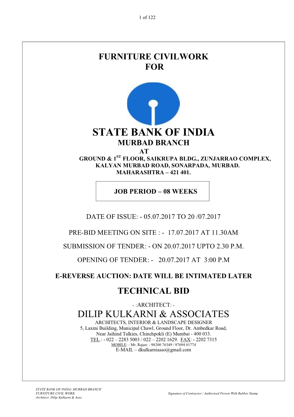 State Bank of India Murbad Branch at Ground & 1St Floor, Saikrupa Bldg., Zunjarrao Complex, Kalyan Murbad Road, Sonarpada, Murbad