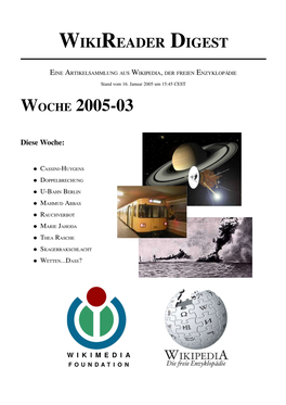 Wikireader Digest (2005, Woche 03) -- Seite 1 CASSINI-HUYGENS