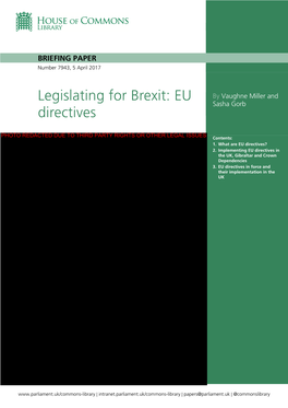 EU Directives? 2