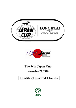 Japan Cup (G1) 11.29 (JPN) Firm (55.0) Shonan Pandora (2) Longchamp 2400 S