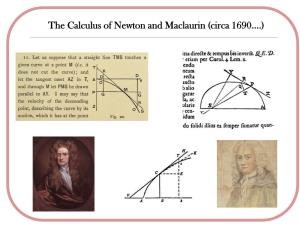 Fluents and Fluxions: the Calculus of Newton and Maclaurin