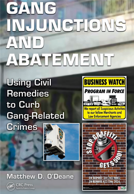 Gang Injunctions and Abatement Injunctions