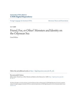 Monsters and Identity on the Odyssean Sea Daniel Bellum