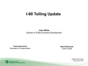 I-90 Tolling Update