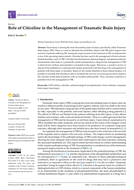 Role of Citicoline in the Management of Traumatic Brain Injury