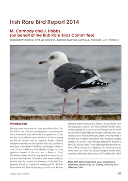 Irish Rare Bird Report 2014