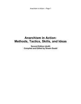 Anarchism in Action: Methods, Tactics, Skills, and Ideas