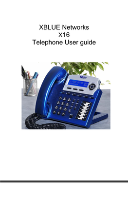Xblue X16 Telephone User Guide