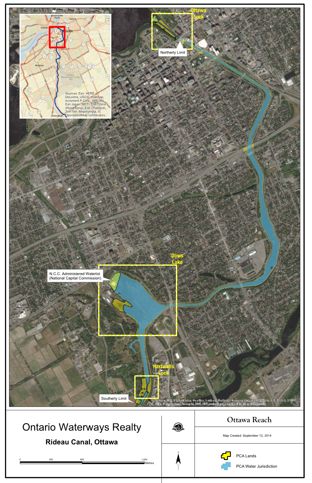 Ontario Waterways Realty Map Created: September 12, 2014 Rideau Canal, Ottawa