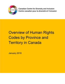 Overview of Human Rights Codes by Province and Territory in Canada
