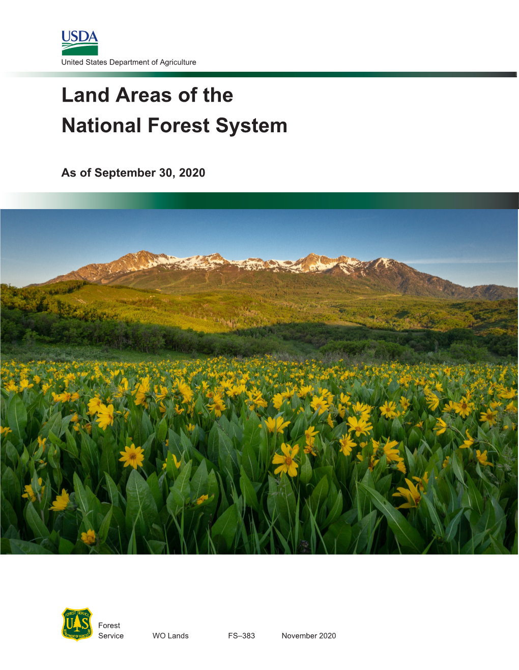 Land Areas of the National Forest System