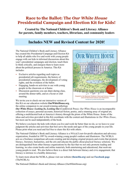 Race to the Ballot: the Our White House Presidential Campaign and Election Kit for Kids!