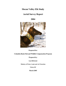 Slocan Valley Elk Study