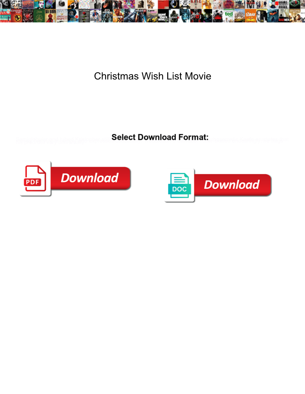 Christmas Wish List Movie