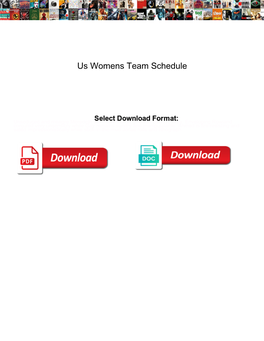 Us Womens Team Schedule