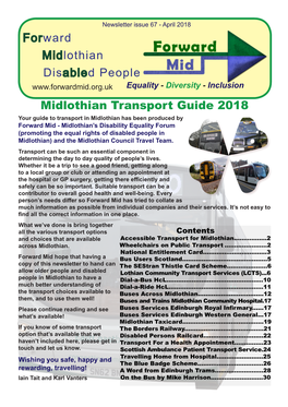 Midlothian Transport Guide 2018 Forward Midlothian Disabled People