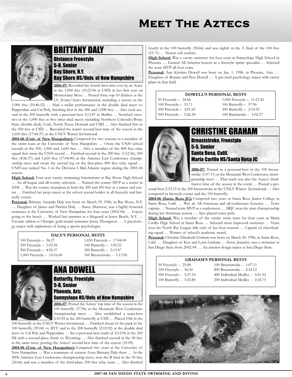 2007-08 Swim Media Guide-B:2006-07 Swim Media