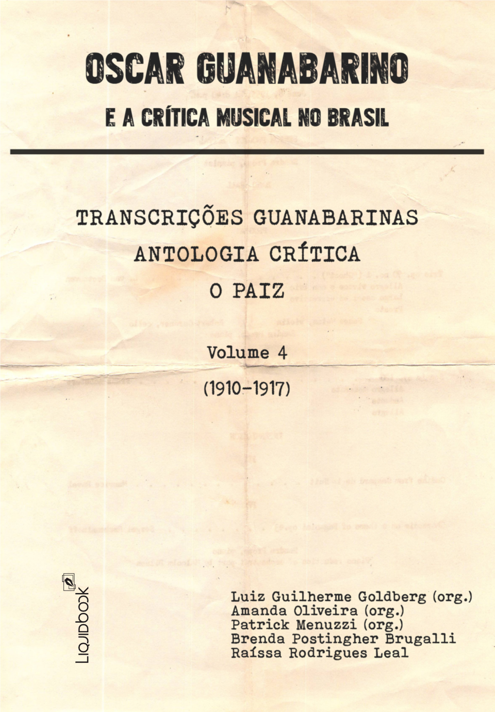 Oscar Guanabarino E a Crítica Musical No Brasil ; V.4) ISBN 978-85-61797-41-6 1