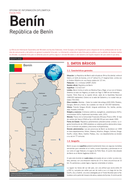 Ficha País De Benin