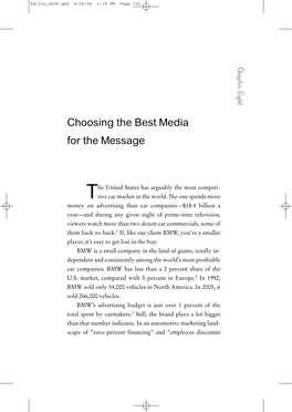 Choosing the Best Media for the Message