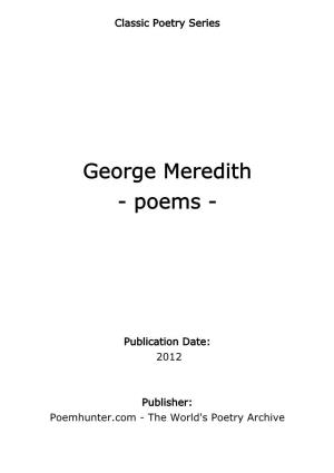 George Meredith - Poems