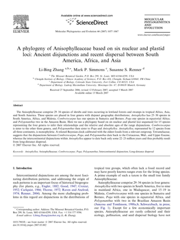A Phylogeny of Anisophylleaceae Based on Six Nuclear and Plastid Loci: Ancient Disjunctions and Recent Dispersal Between South America, Africa, and Asia