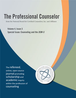 Volume 4, Issue 3 Special Issue: Counseling and the DSM-5