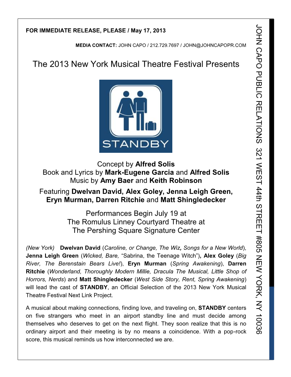 The 2013 New York Musical Theatre Festival Presents