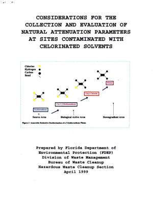 Considerations for the Collection and Evaluation of Natural Attenuation Parameters at Sites Contaminated with Chlorinated Solvents