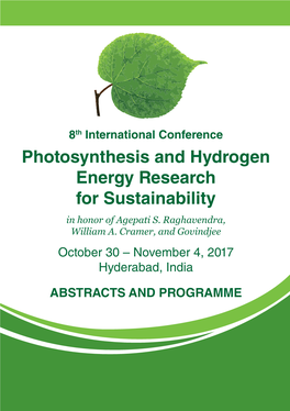 International Conference Photosynthesis Research For