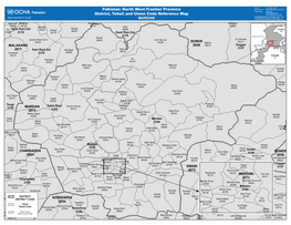 MARDAN Pakistan: North West Frontier Province District, Tehsil and Union Code Reference