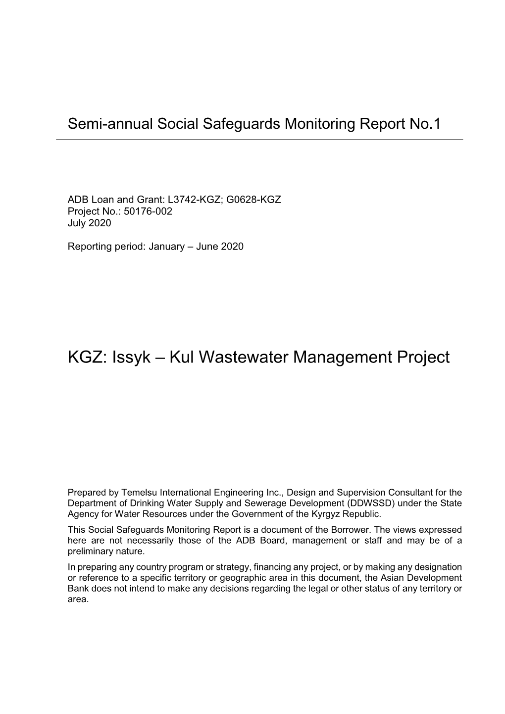 KGZ: Issyk – Kul Wastewater Management Project