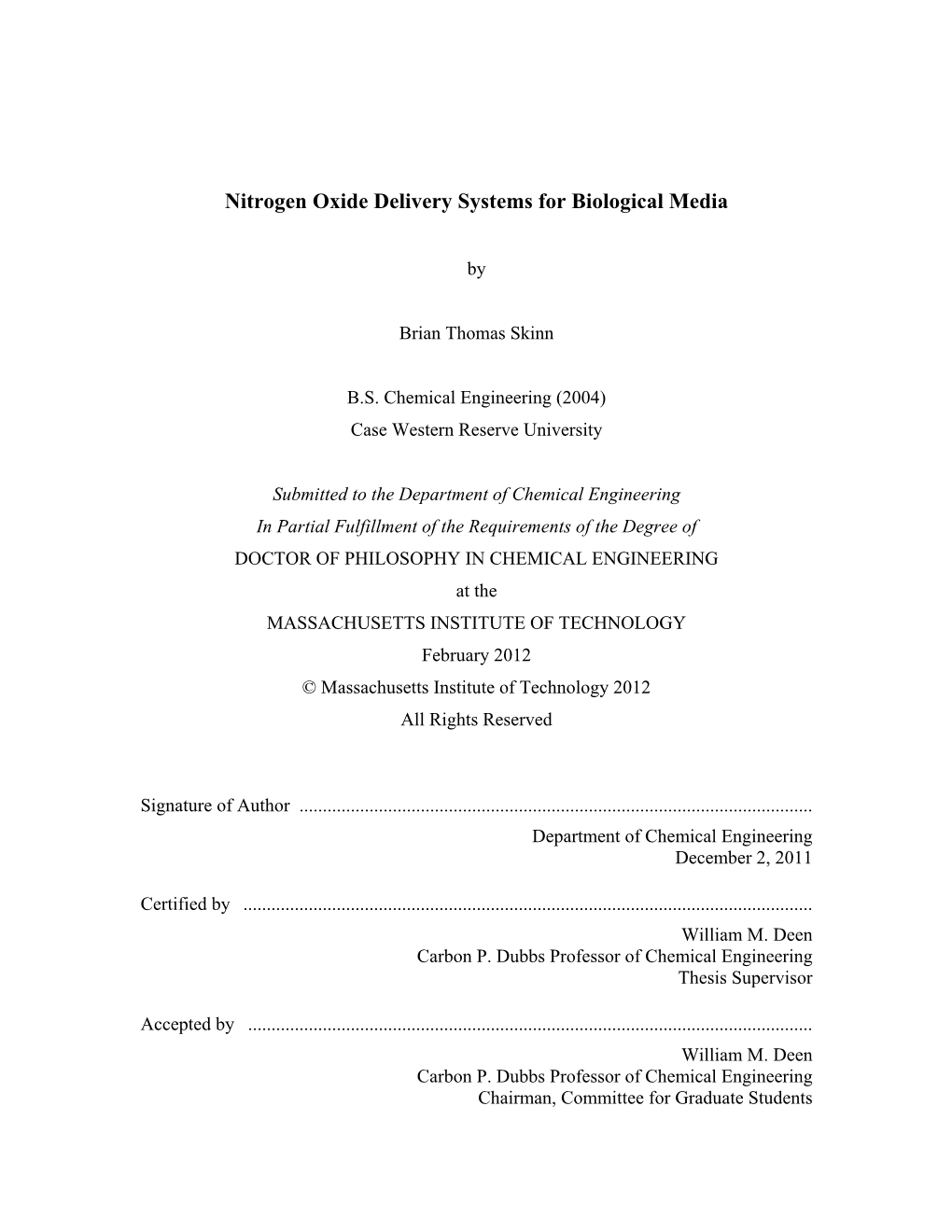 Nitrogen Oxide Delivery Systems for Biological Media