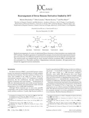 Rearrangement of Dewar Benzene Derivatives Studied by DFT