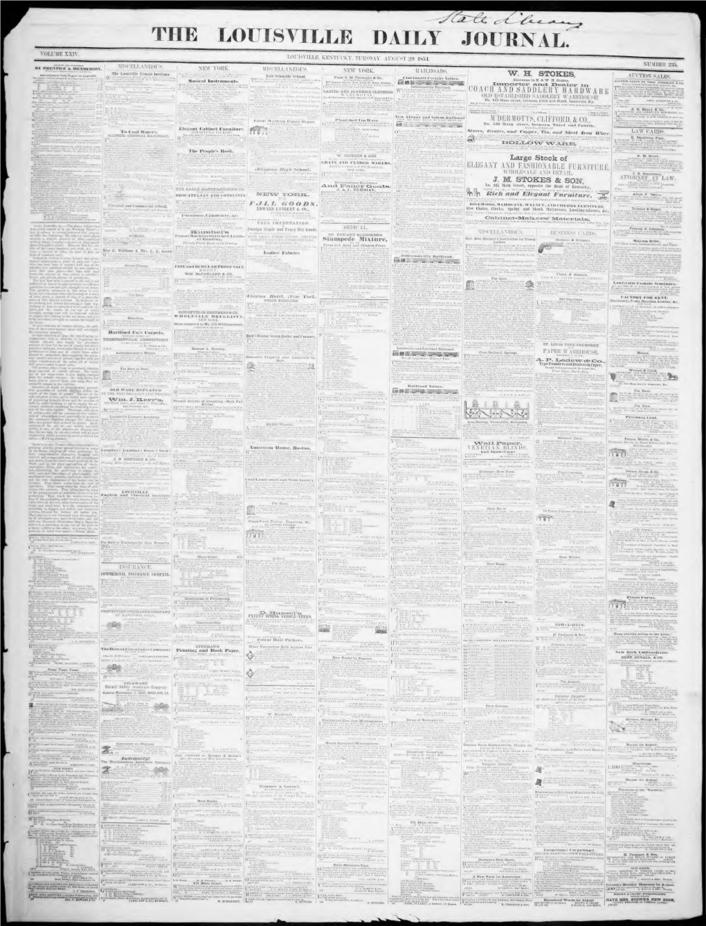 Louisville Daily Journal (Louisville, Ky. : 1833): 1854-08-29