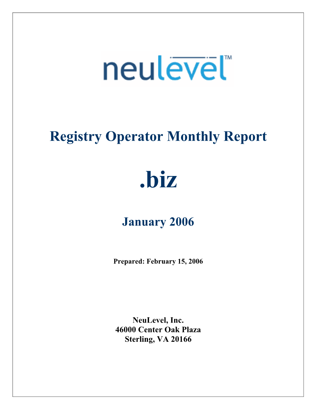 Monthly Report for March 2003