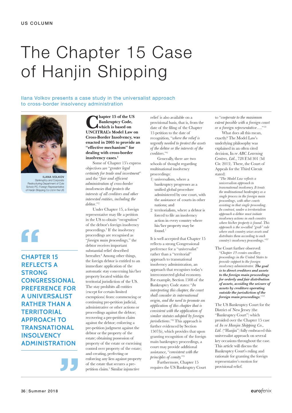 The Chapter 15 Case of Hanjin Shipping