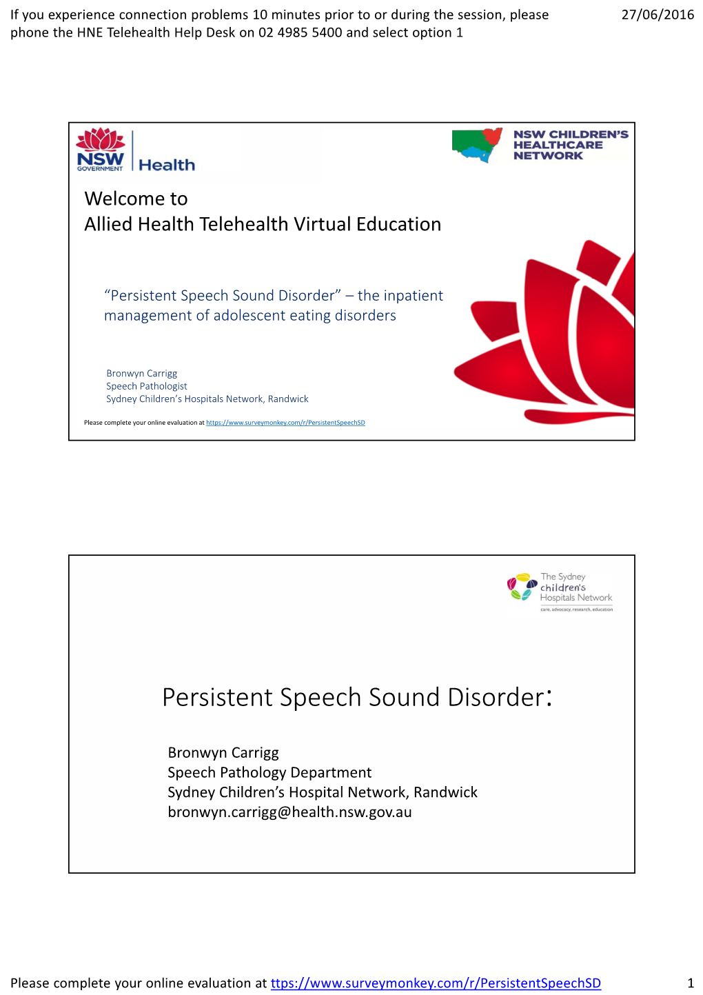 Persistent Speech Sound Disorder