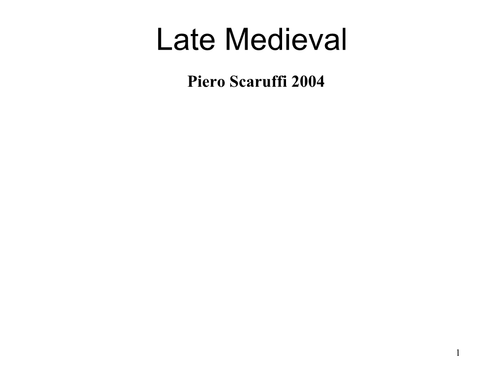 Late Middle Ages