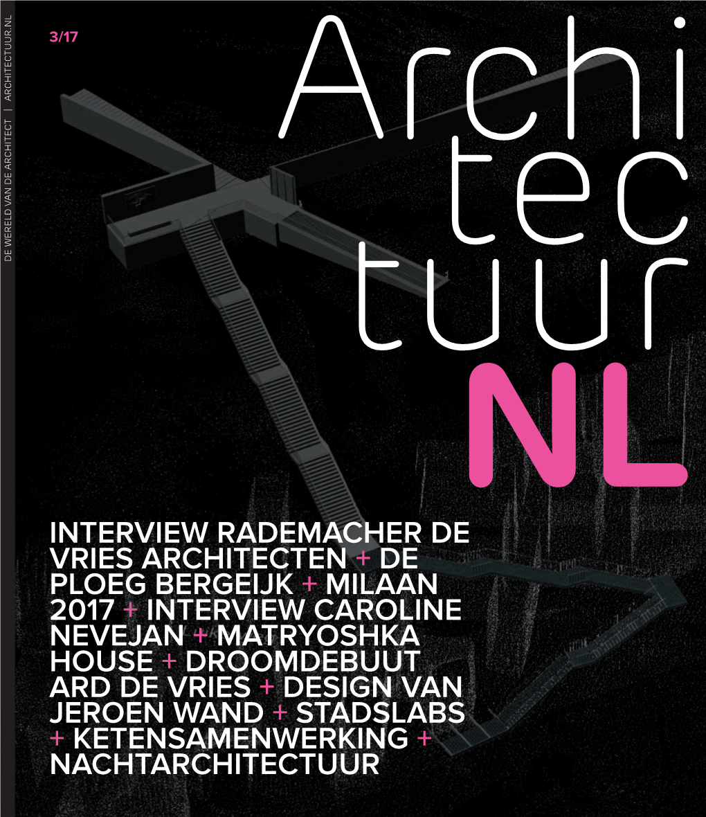 Interview Rademacher De Vries Architecten + De