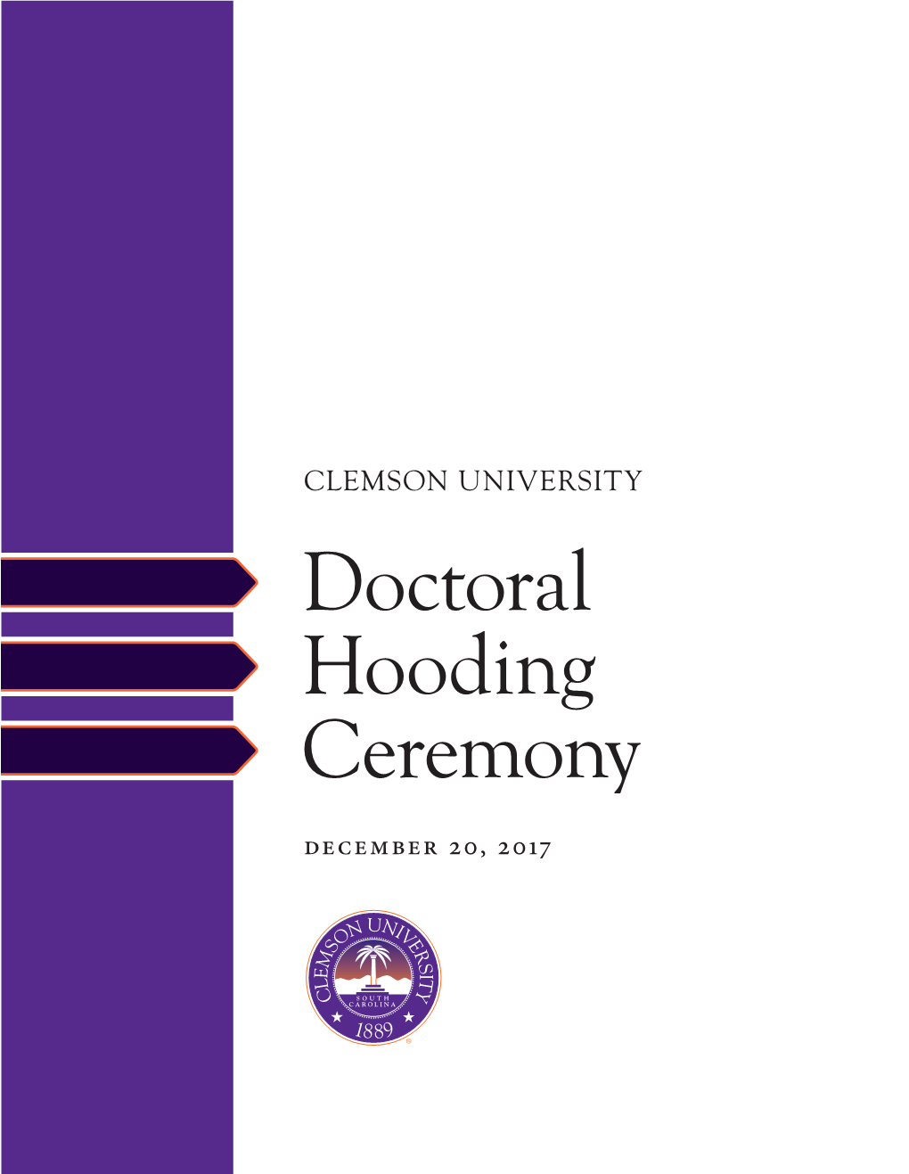 Doctorl Hooding Ceremony Program December 2017