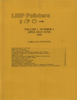 'Volume 1, Number 6 April-May-June 1988