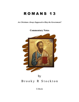 Commentary on Romans 13, Form #17.056