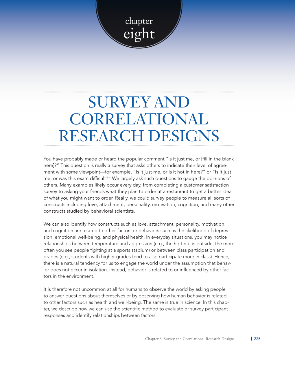 Survey and Correlational Research Designs